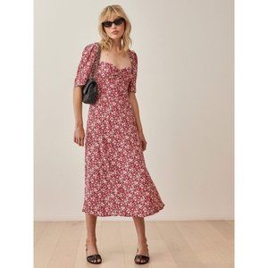 Reformation Red Floral Dress (Size 8)